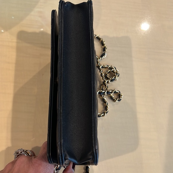 Chanel black lamb’s skin wallet on chain. - Picture 7 of 9